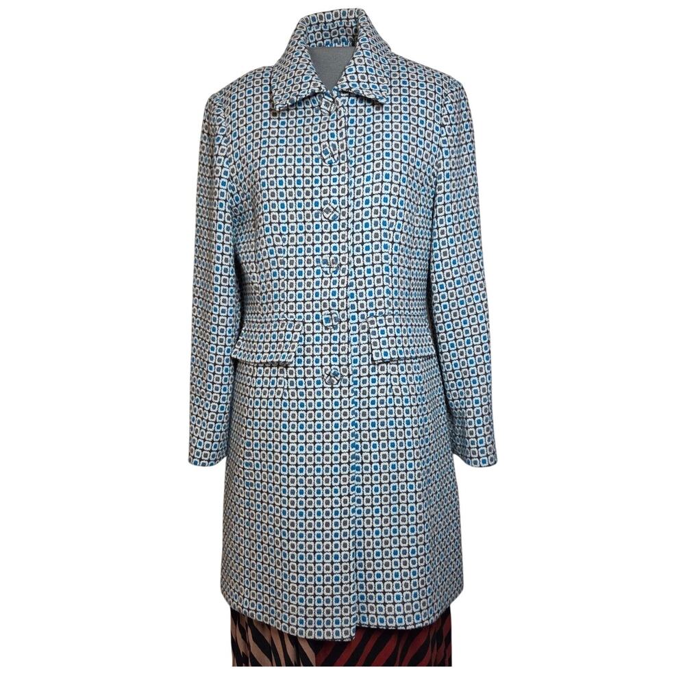 Wool Tailored Long Coat Size 8